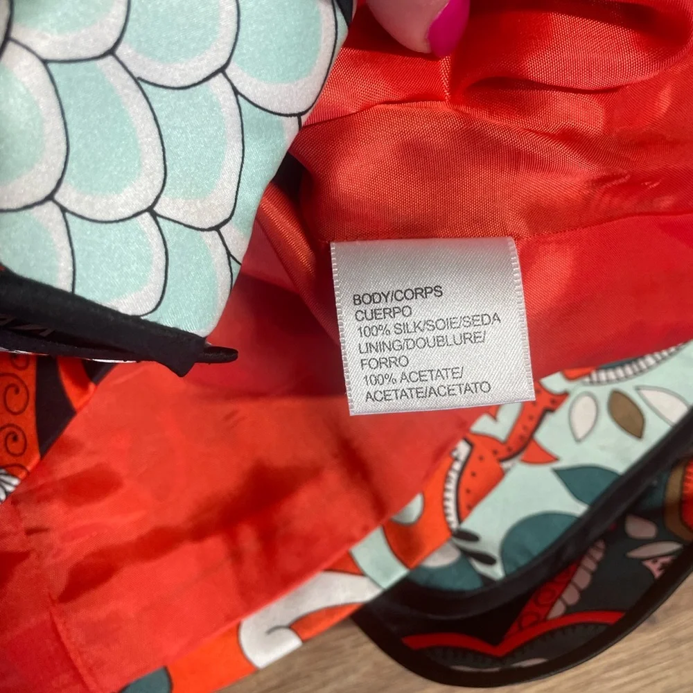 JS Collections 100% silk vintage paisley kimono Style button down jacket - Picture 12 of 14